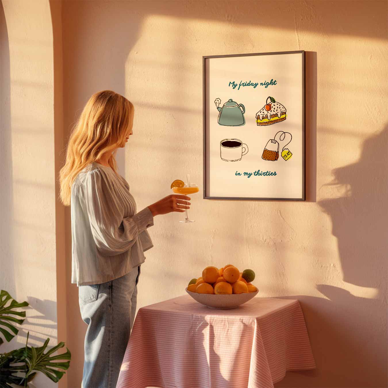 Ontspannen Vrijdagavond Poster-WallArtistic