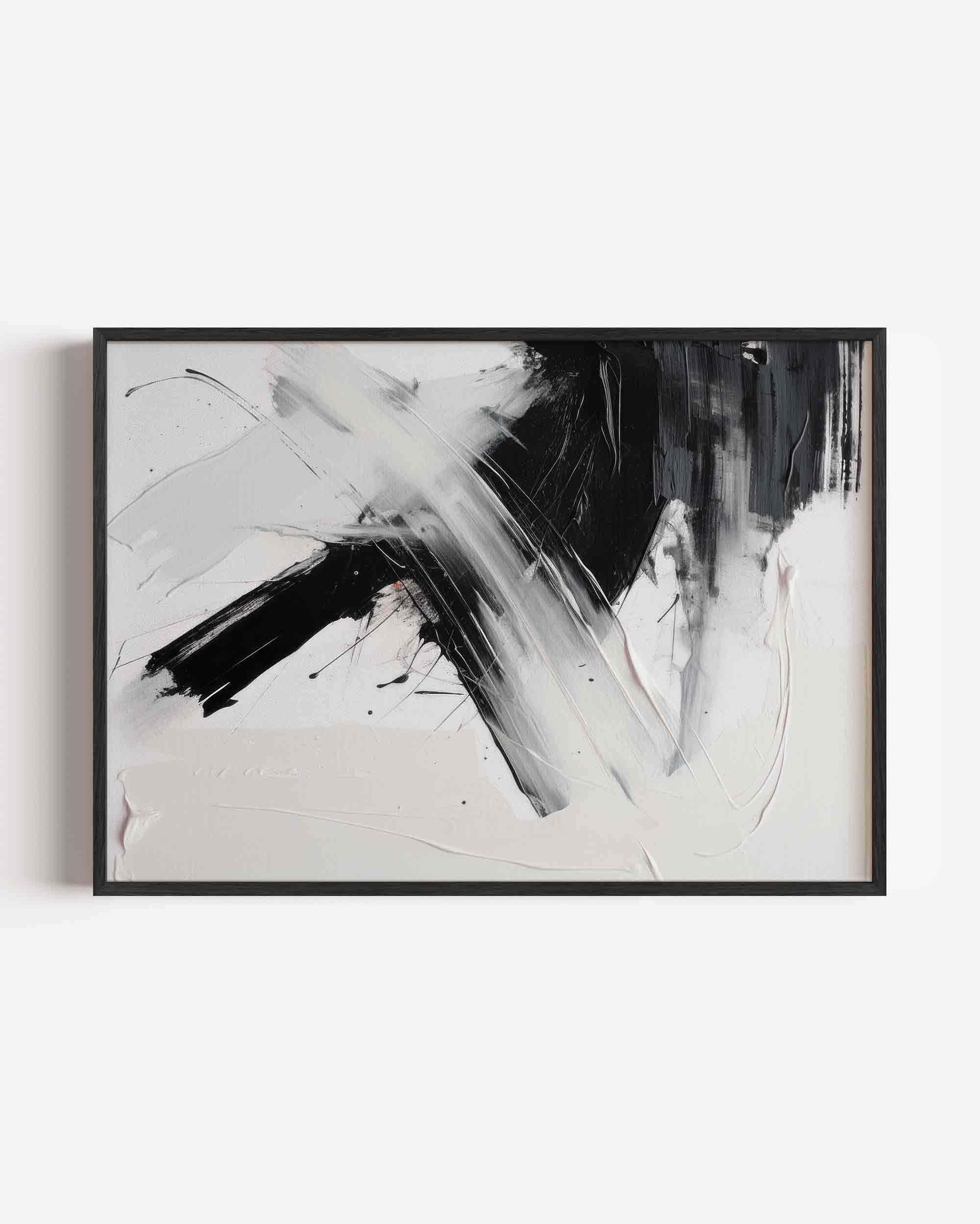 Zwart en wit abstracte Poster