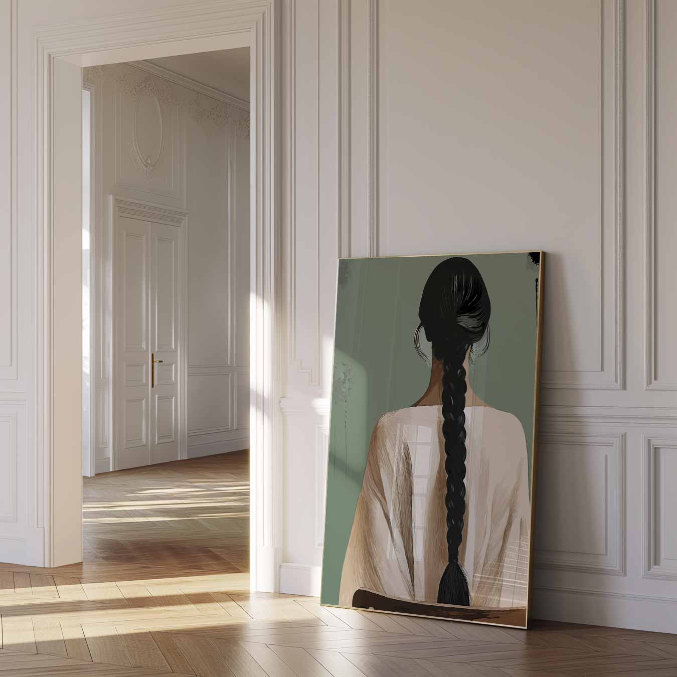 Mystieke Vlecht Portret Poster-WallArtistic