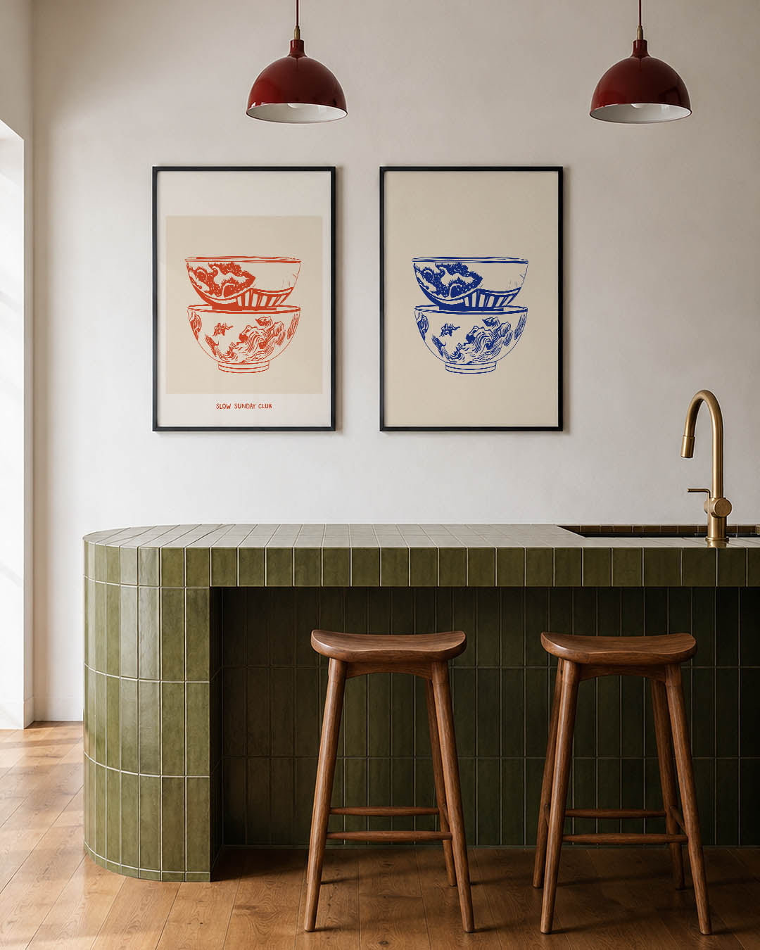 Rustige zondag schalen Posterset