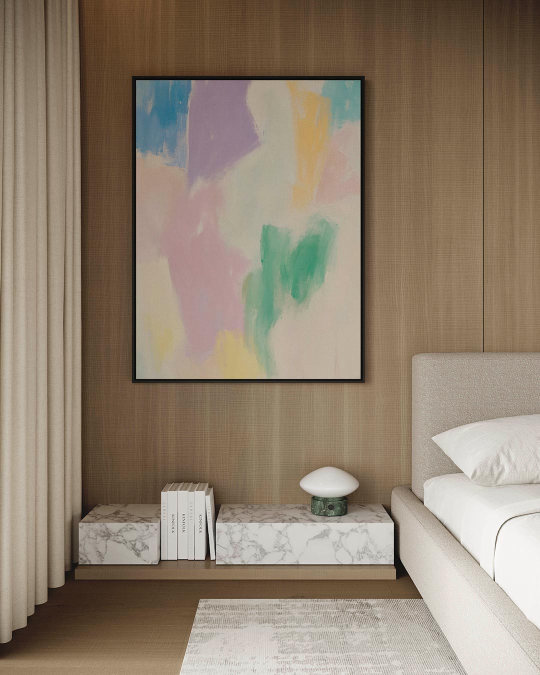 Kleurrijke vegen Kunstwerk