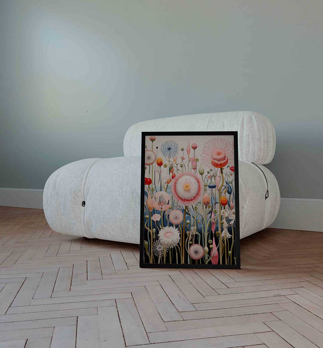 Bloemen en stengels Poster