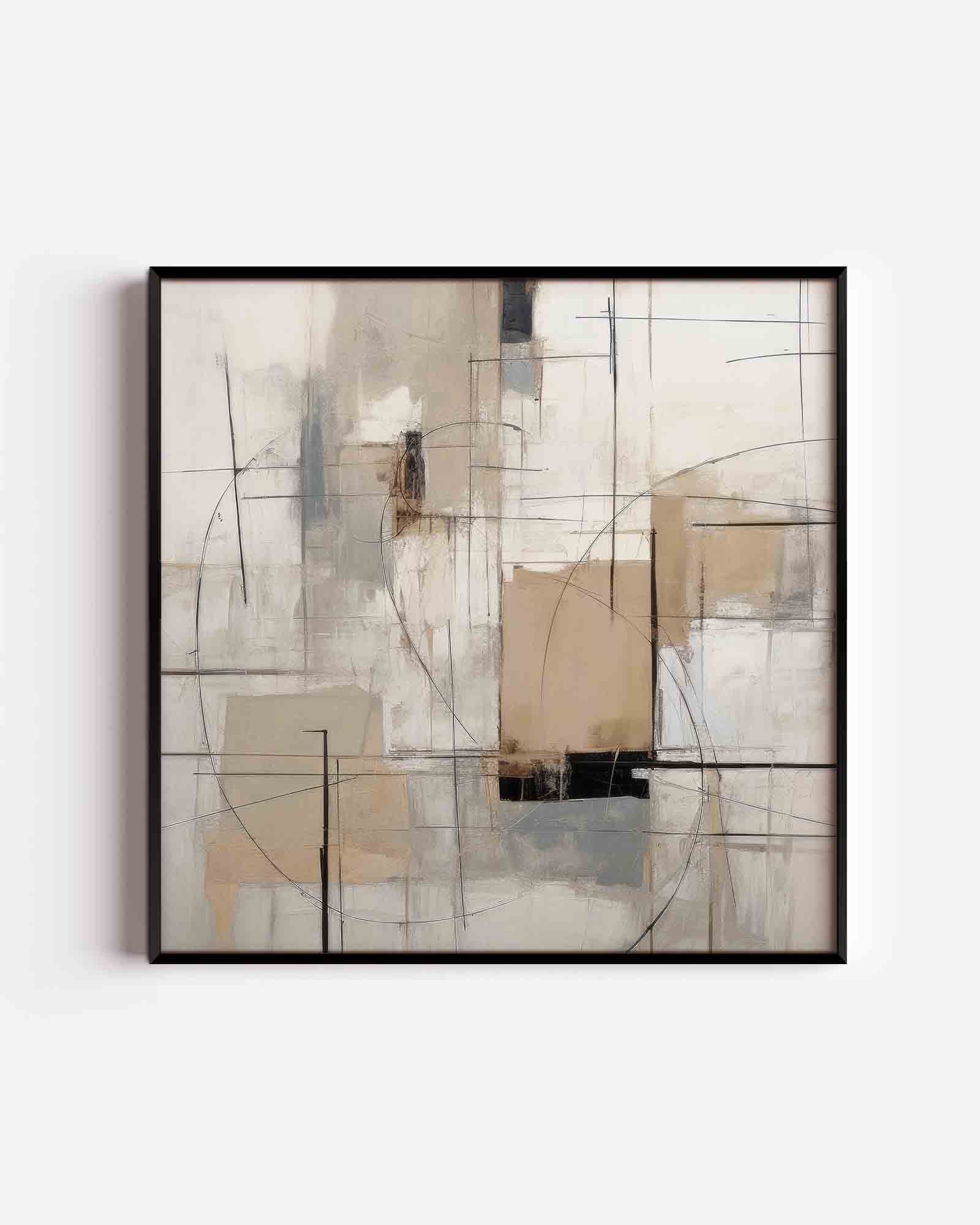 Abstracte lijnen en vlakken Poster