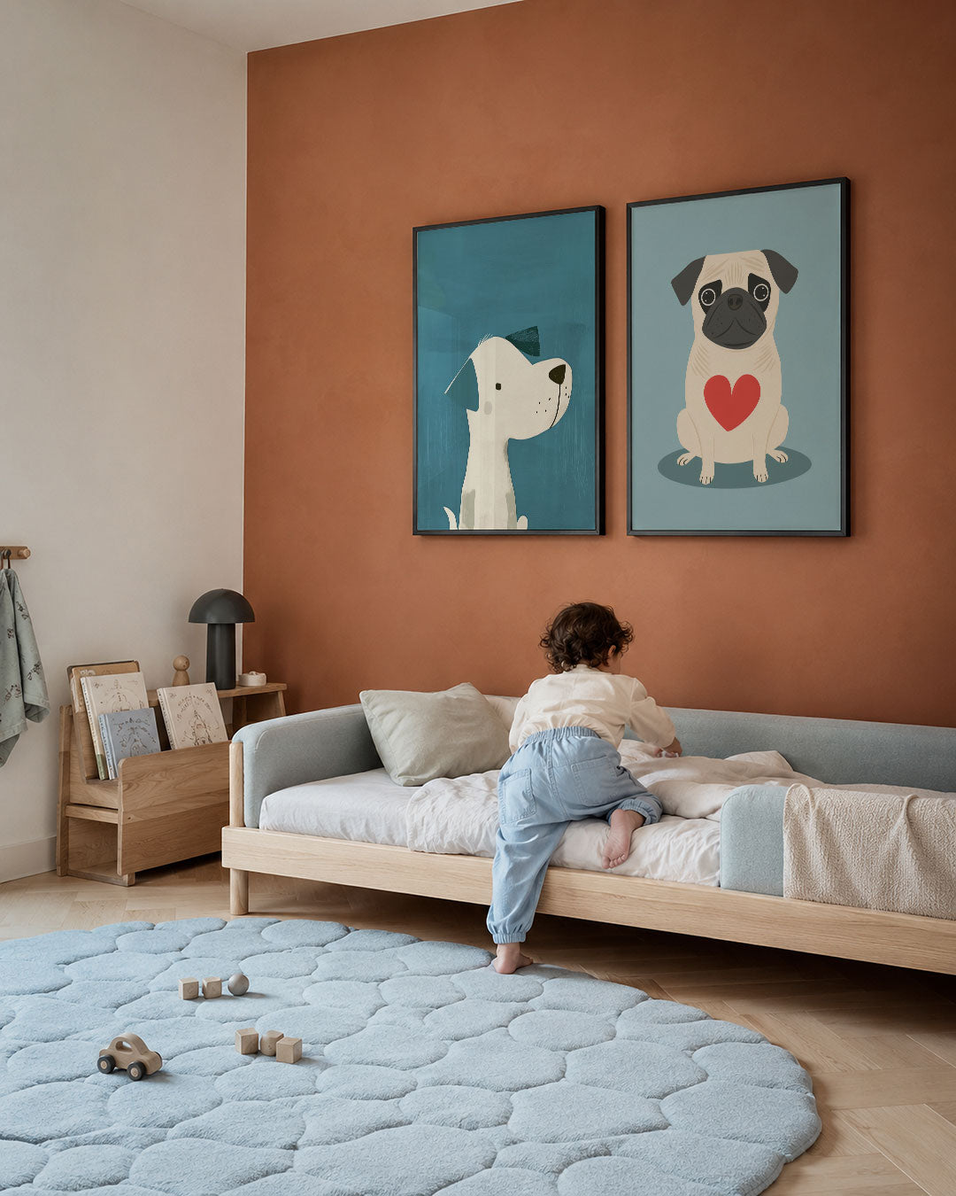 Hond en blauw Posterset