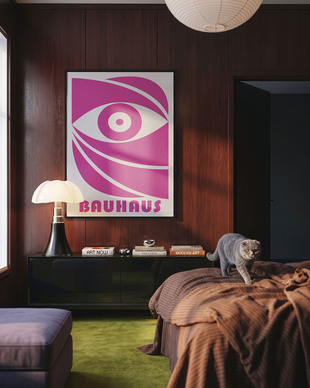 Oogvorm en lijnen Poster