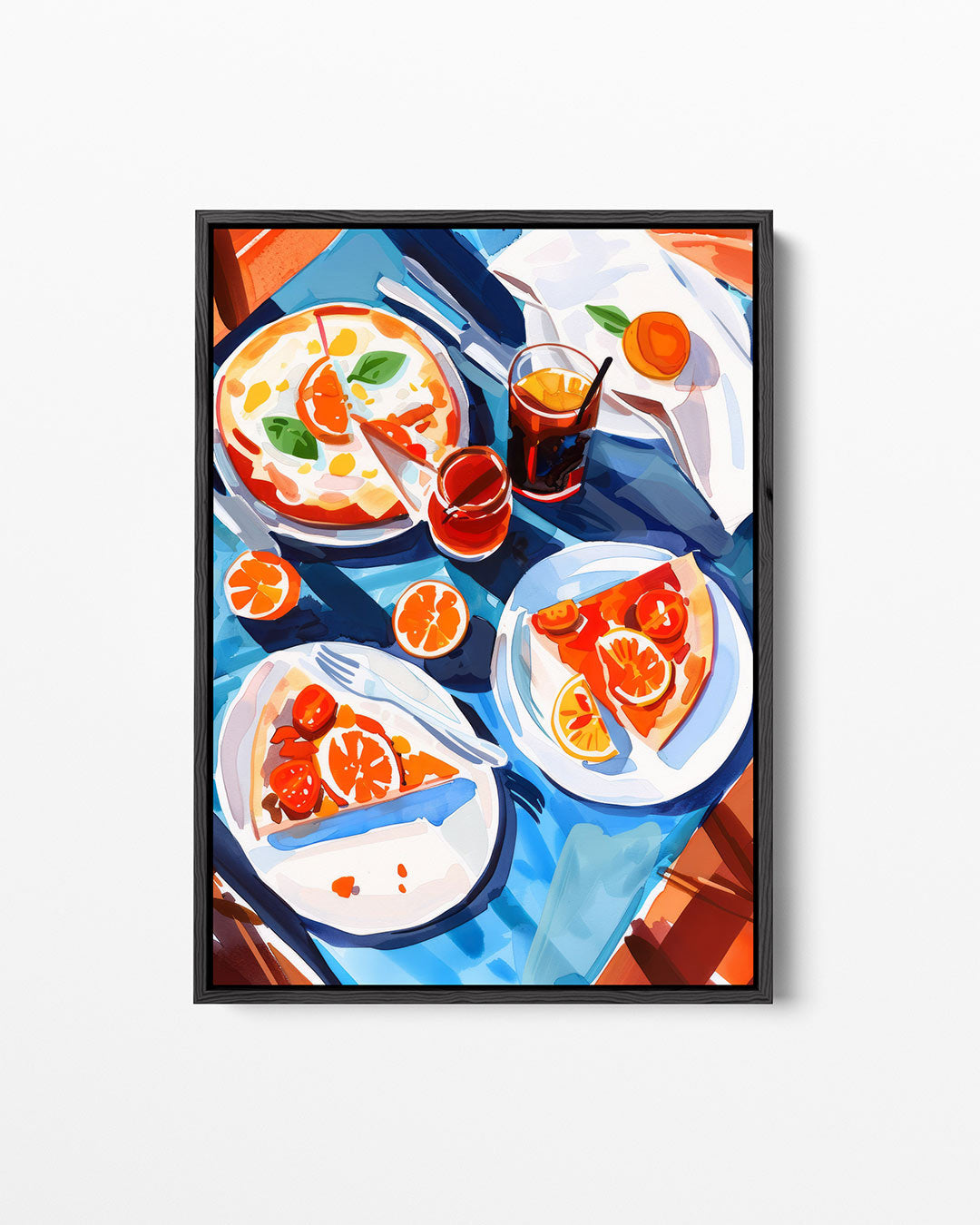 Kleurrijke tafelscène Kunstwerk