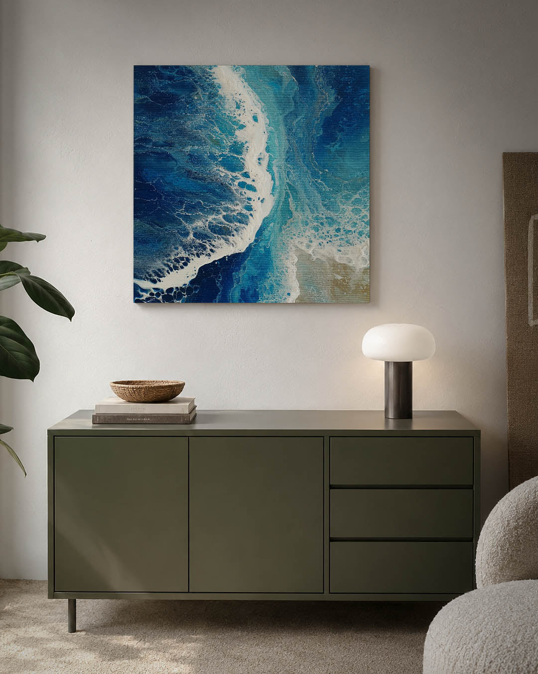 Dynamische oceaan golf Kunstwerk
