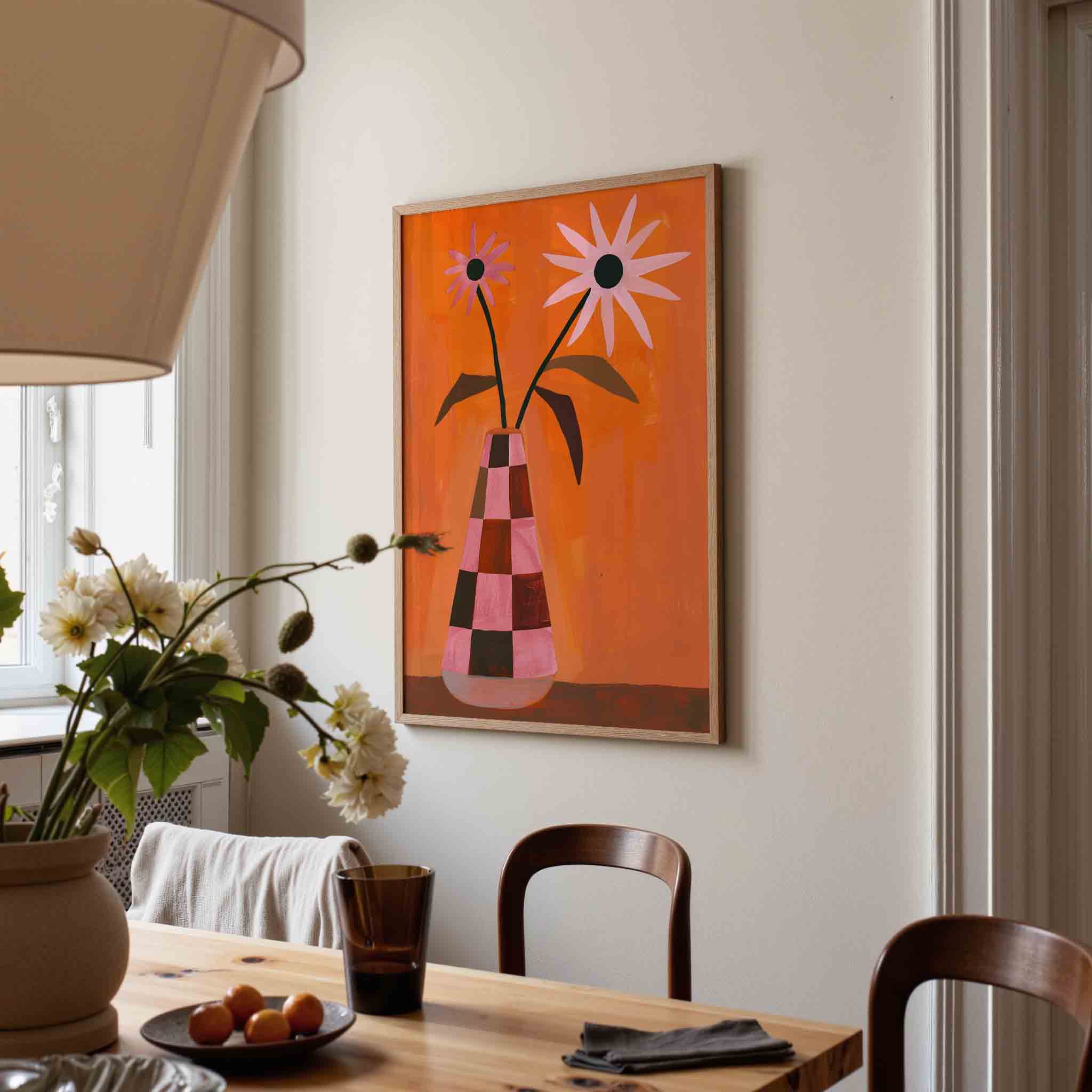 Bloemen in vaas Poster