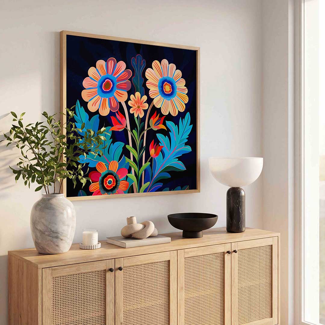 Bloemen en bladeren Poster