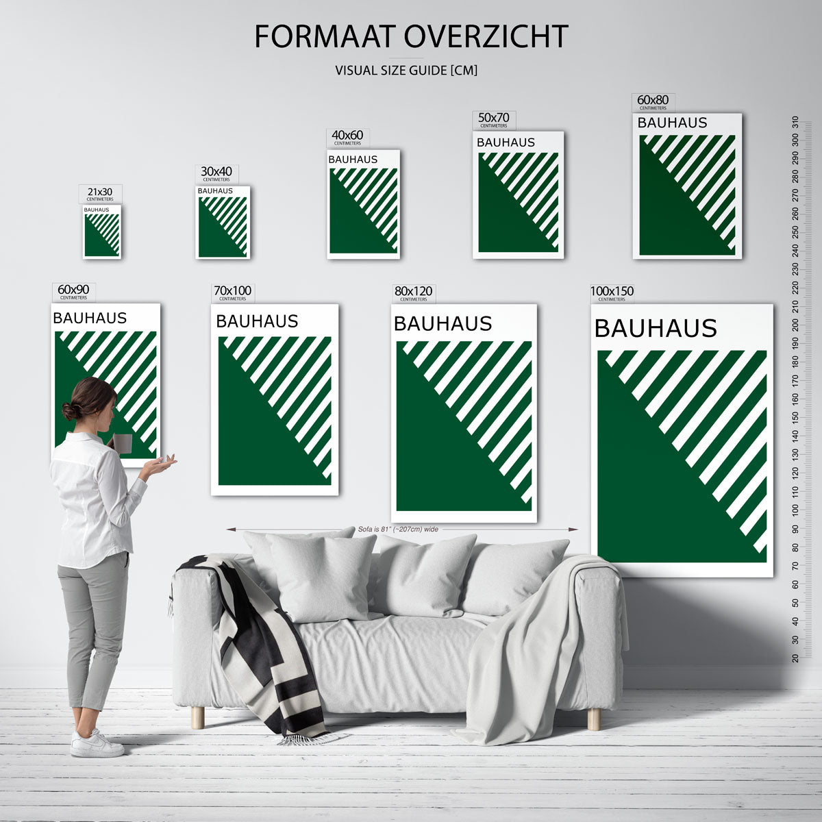 Diagonal lijnen Poster