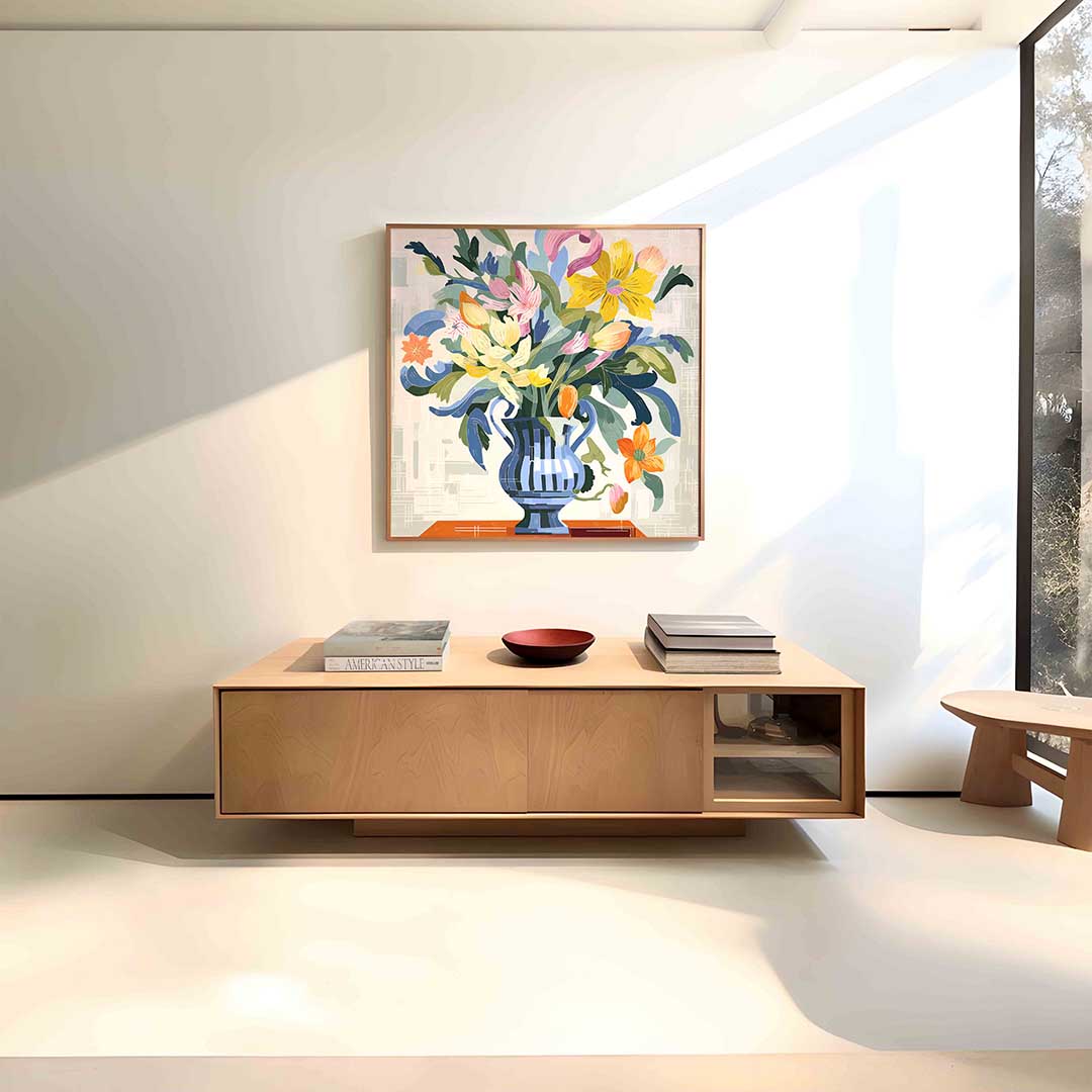 Bloemen in vaas Poster