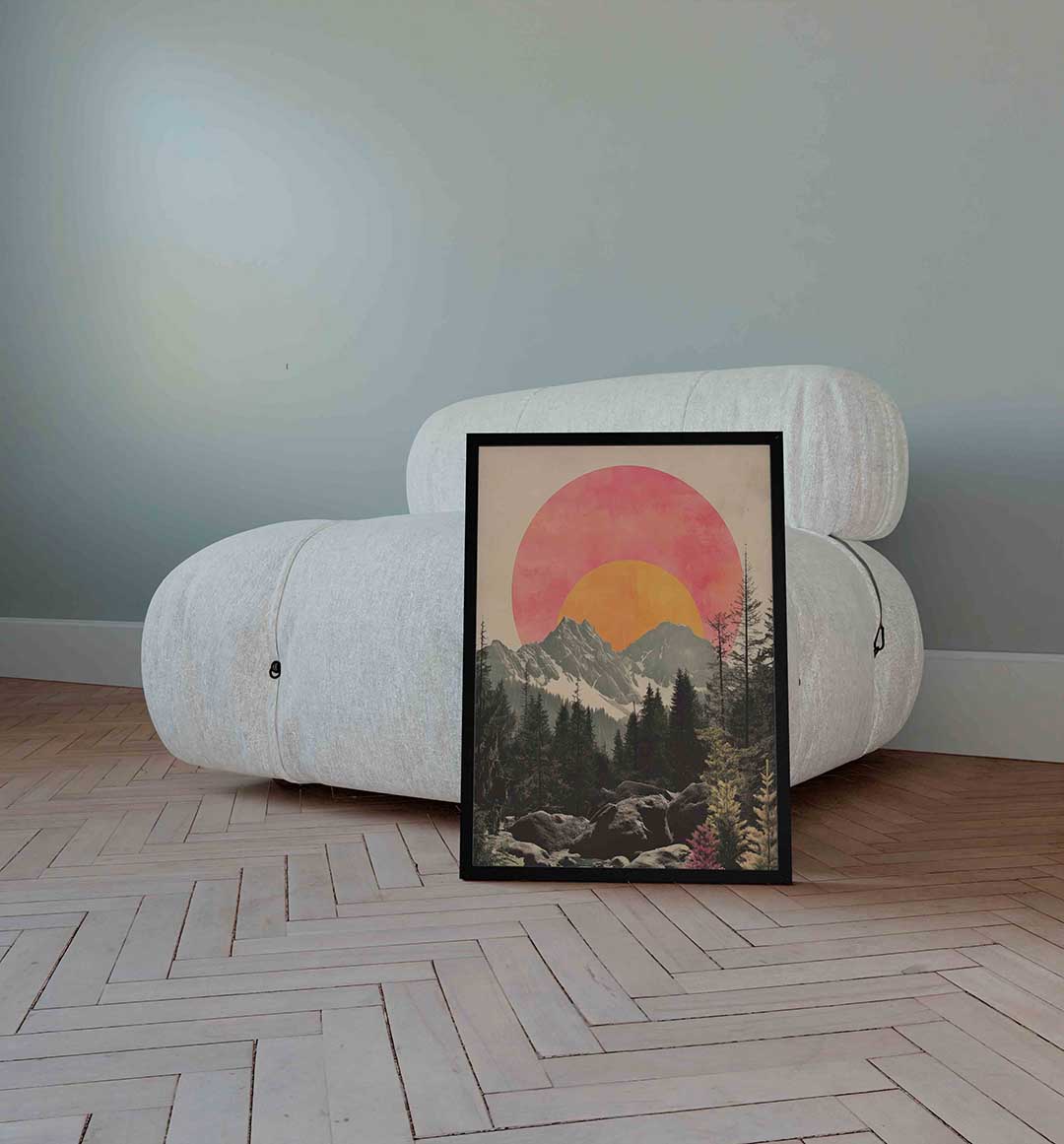 Bergen en zon Poster