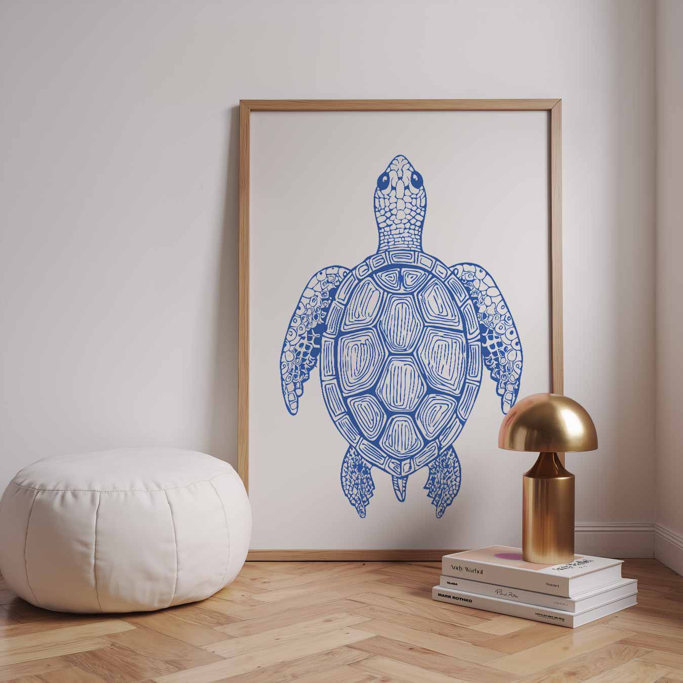 Relaxte Schildpad Illustratie Poster-WallArtistic