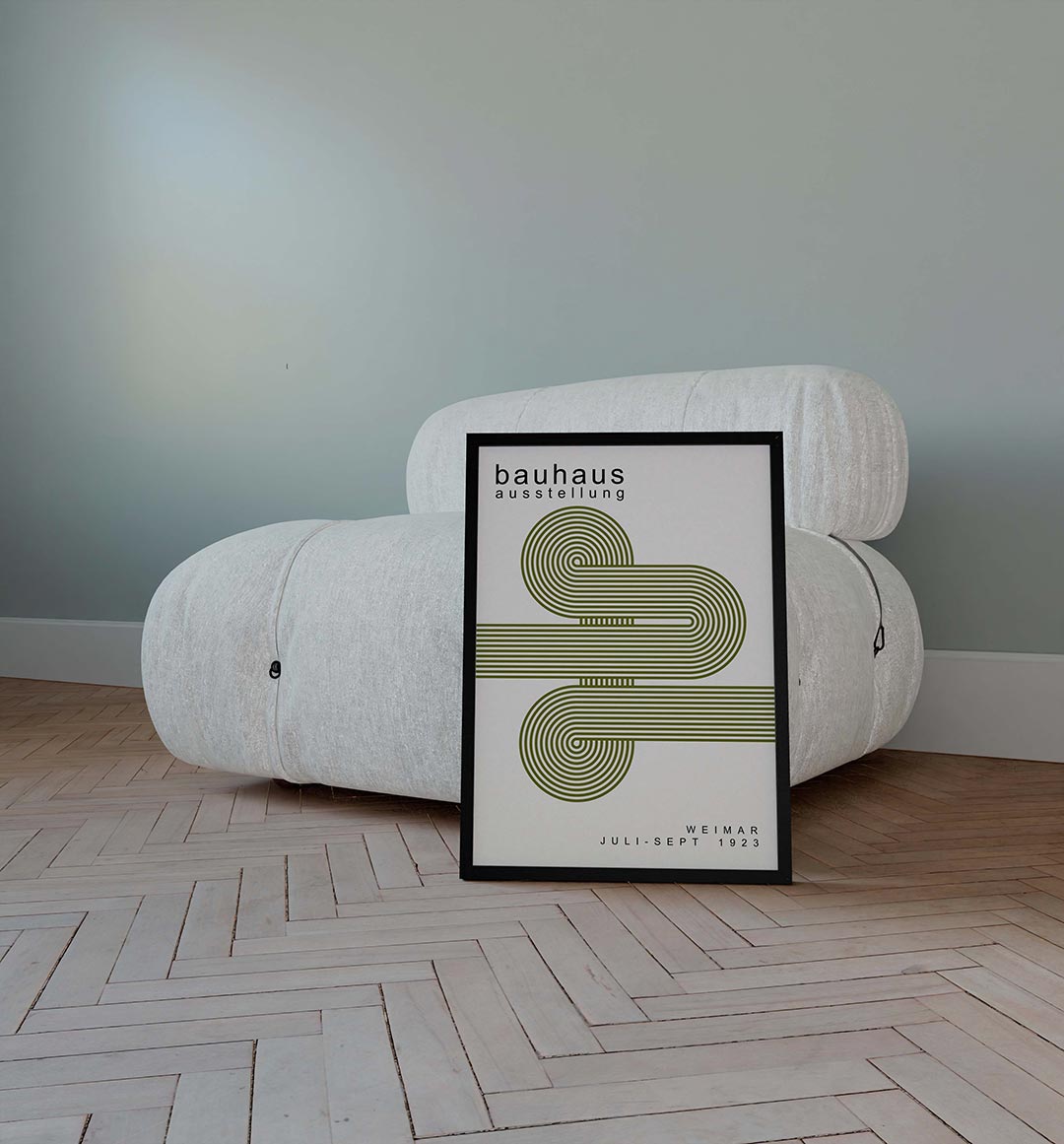 Lijnenspel en cirkel Poster