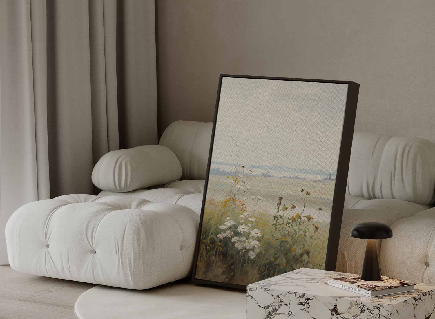Zomerweelde in het Veld Kunstwerk-canvas-dibond-plexiglas-wanddecoratie-WallArtistic