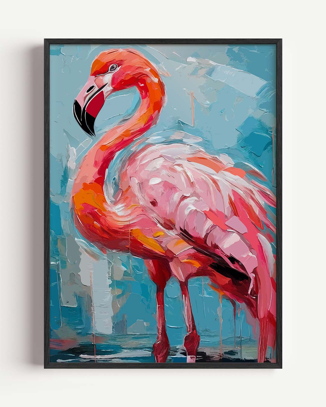 Flamingo Elegantie Poster-WallArtistic