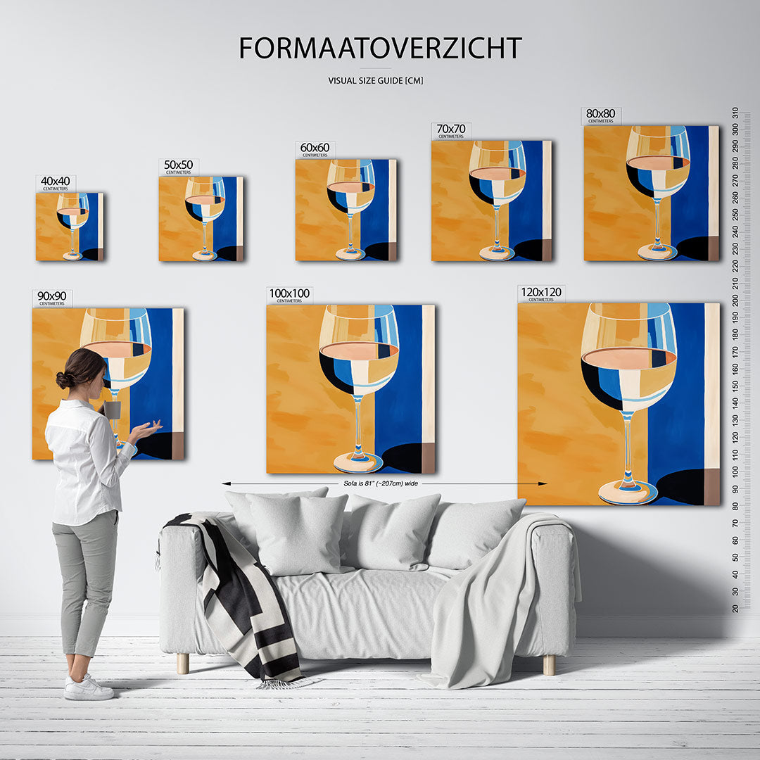 Glas en kleurvlakken Kunstwerk