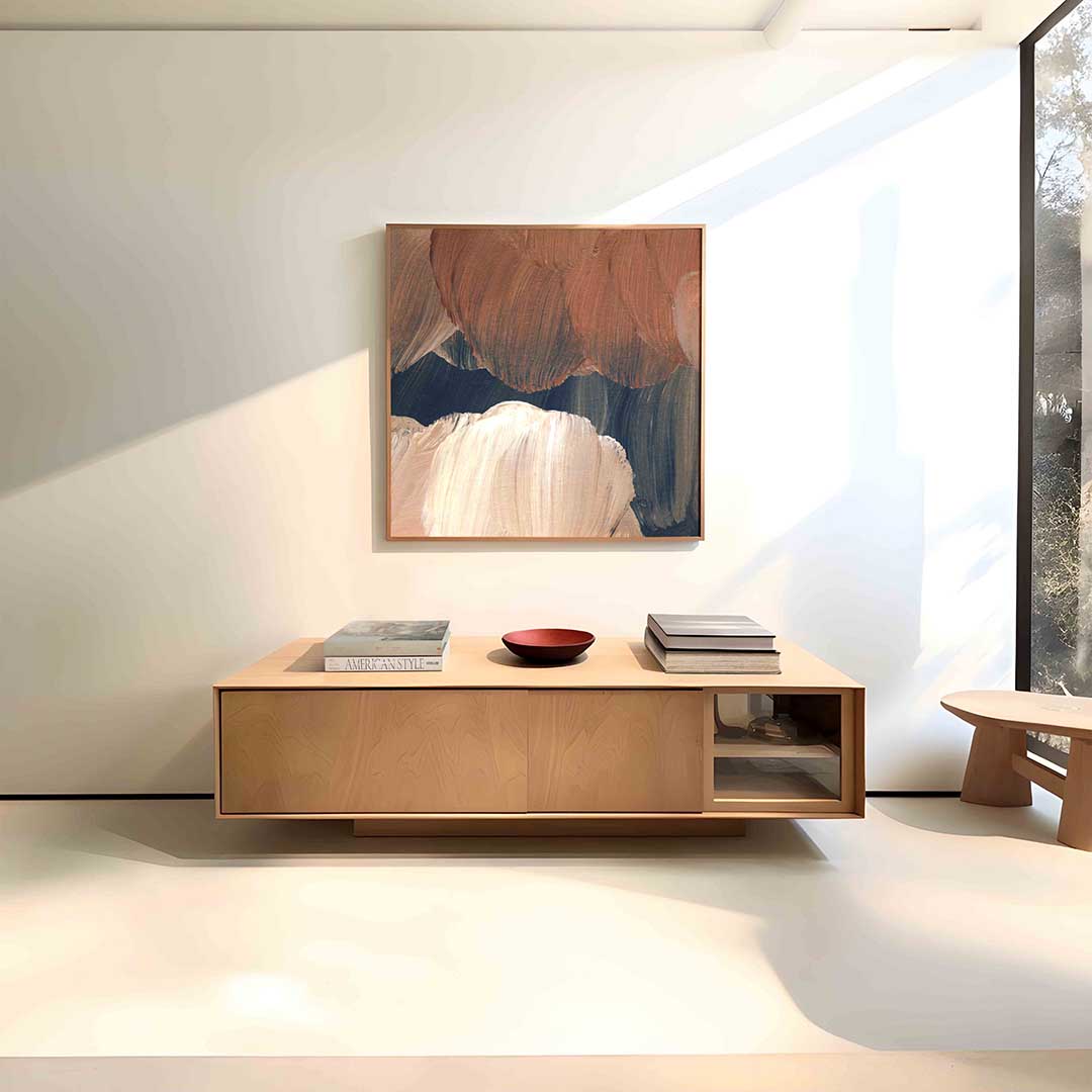 Abstracte penseelstreken Poster