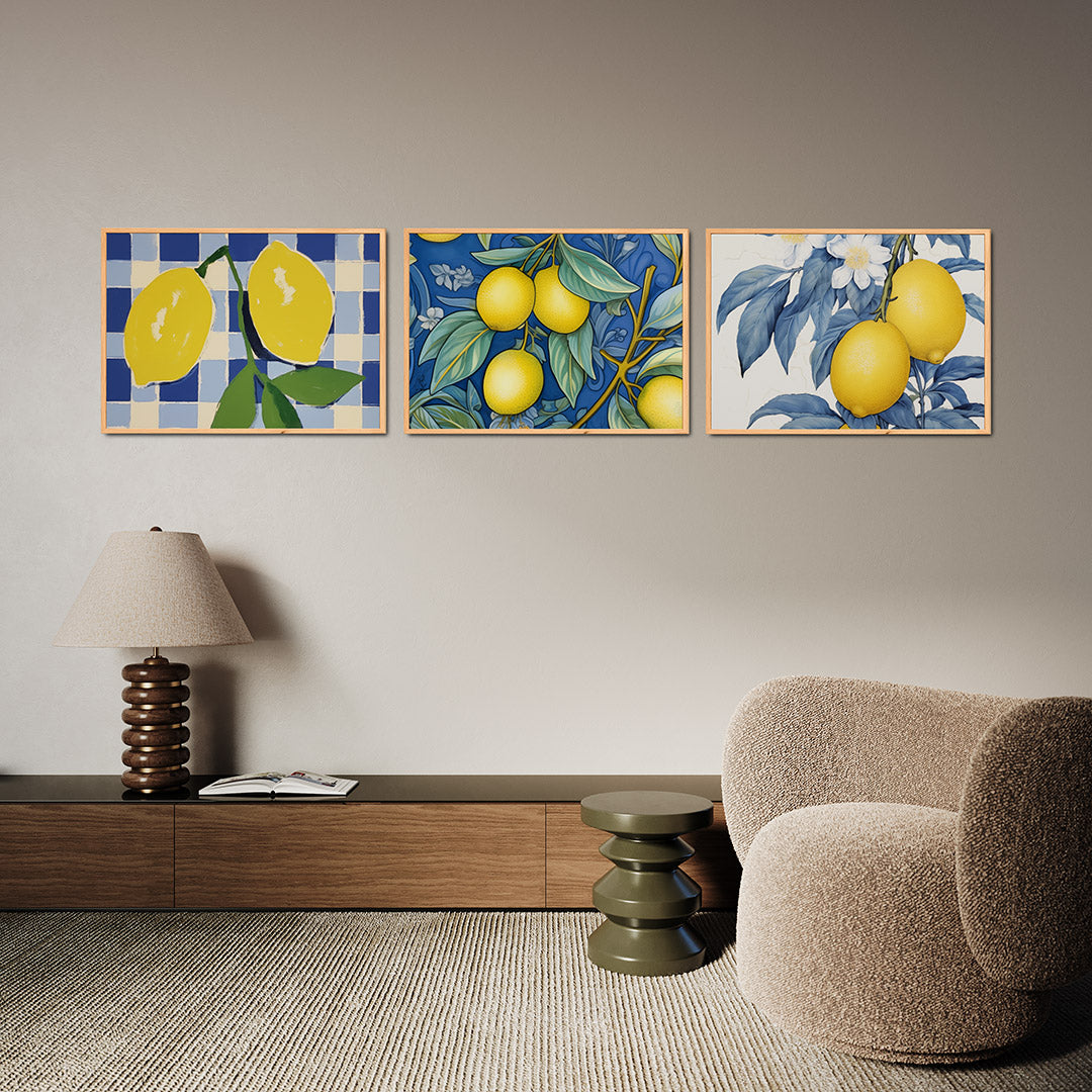 Citrus en tegelpatroon Posterset