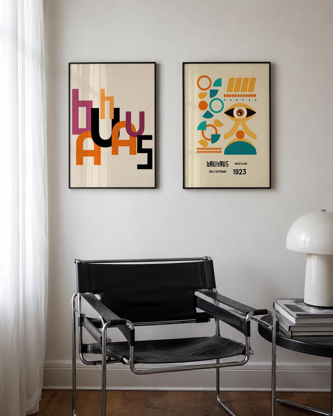 Kleurrijke typografie Posterset