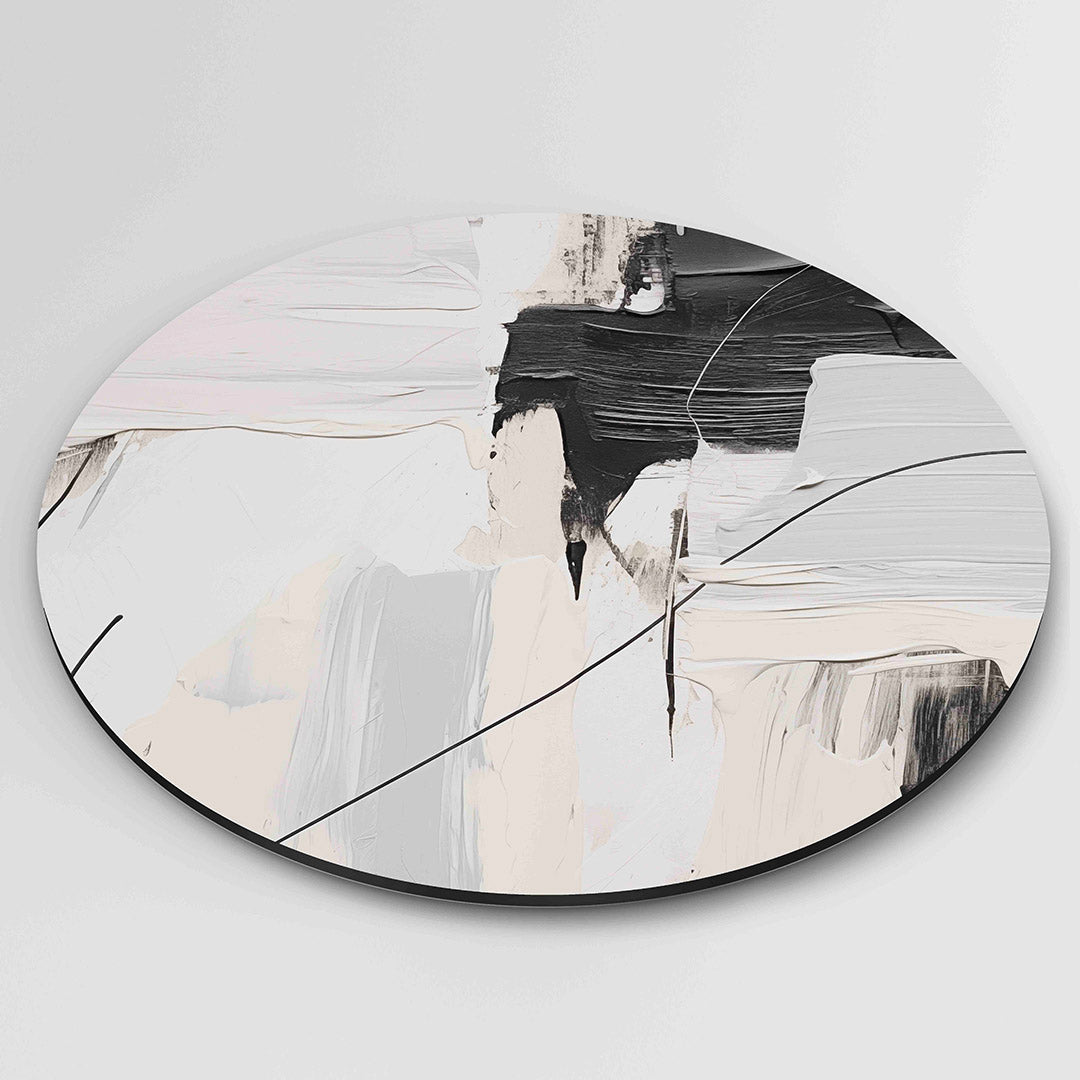 Abstracte zwart wit Muurcirkel