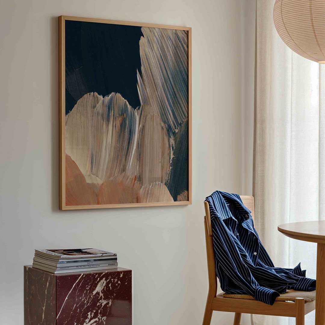 Abstracte penseelstreken Poster