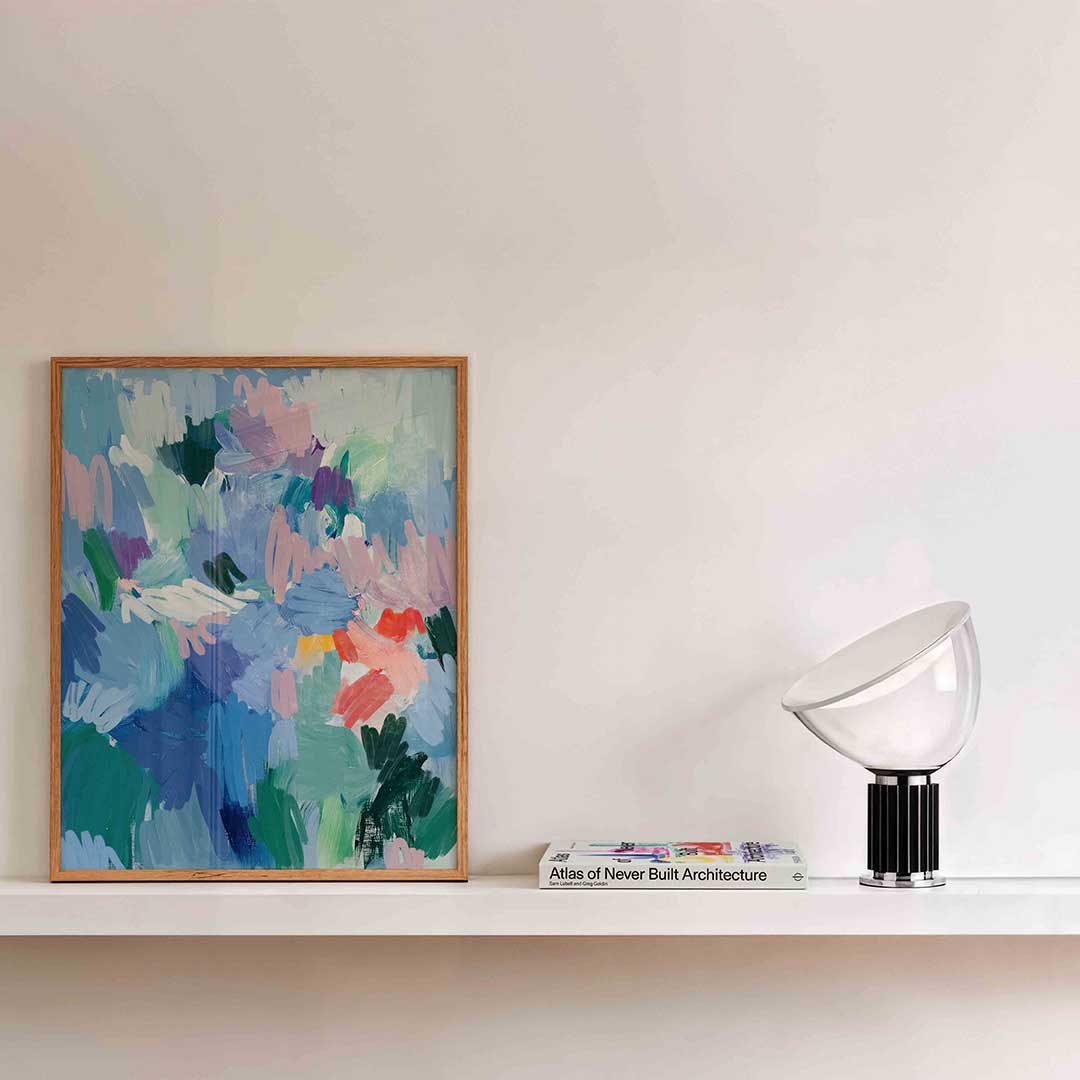 Abstracte penseelstreken Poster