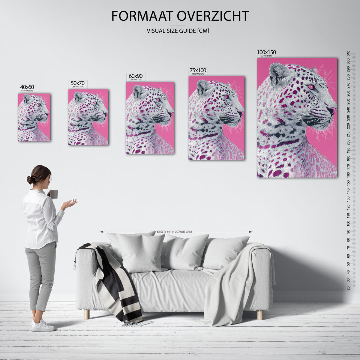 Gestileerde luipaard Kunstwerk