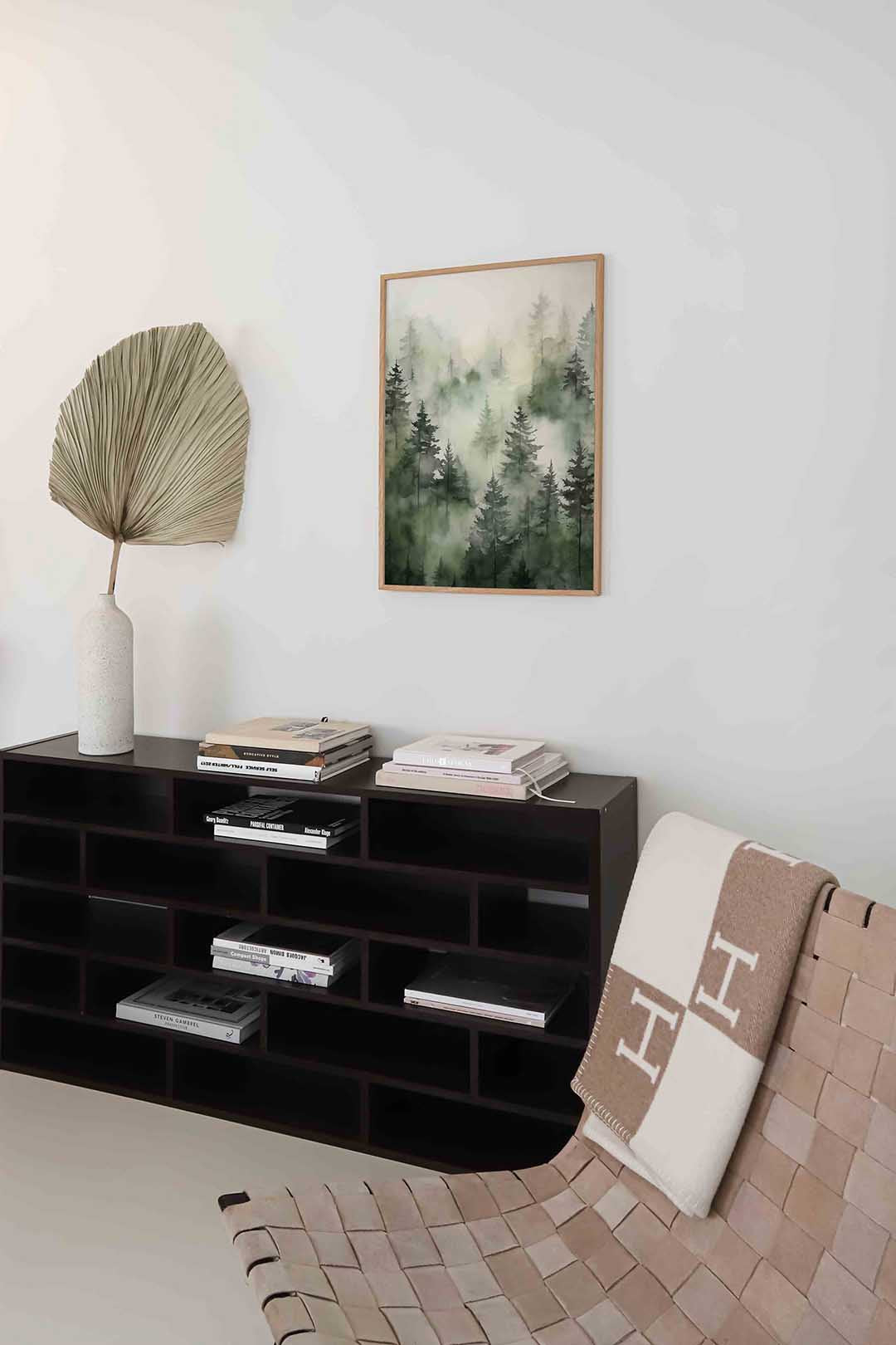 Mistige boslandschap Poster