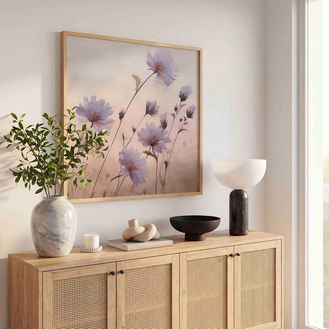 Bloemen in zachte tinten Poster