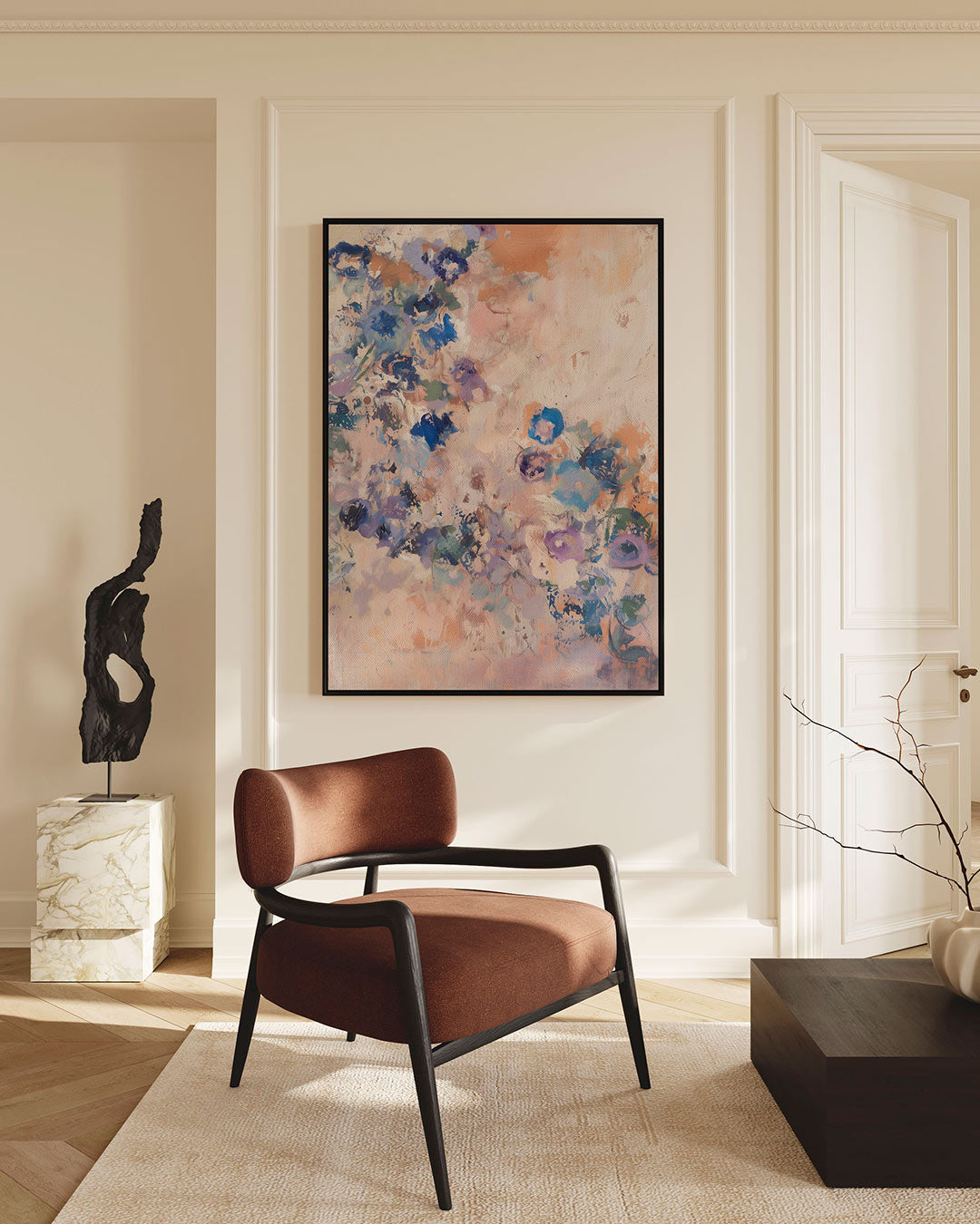 Kleurrijke bloemenexplosie Kunstwerk