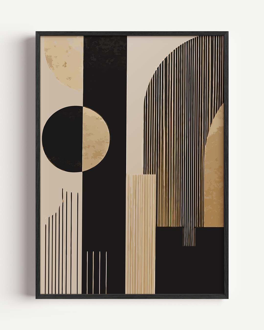 Geometrische Zwart-Goud Poster-WallArtistic