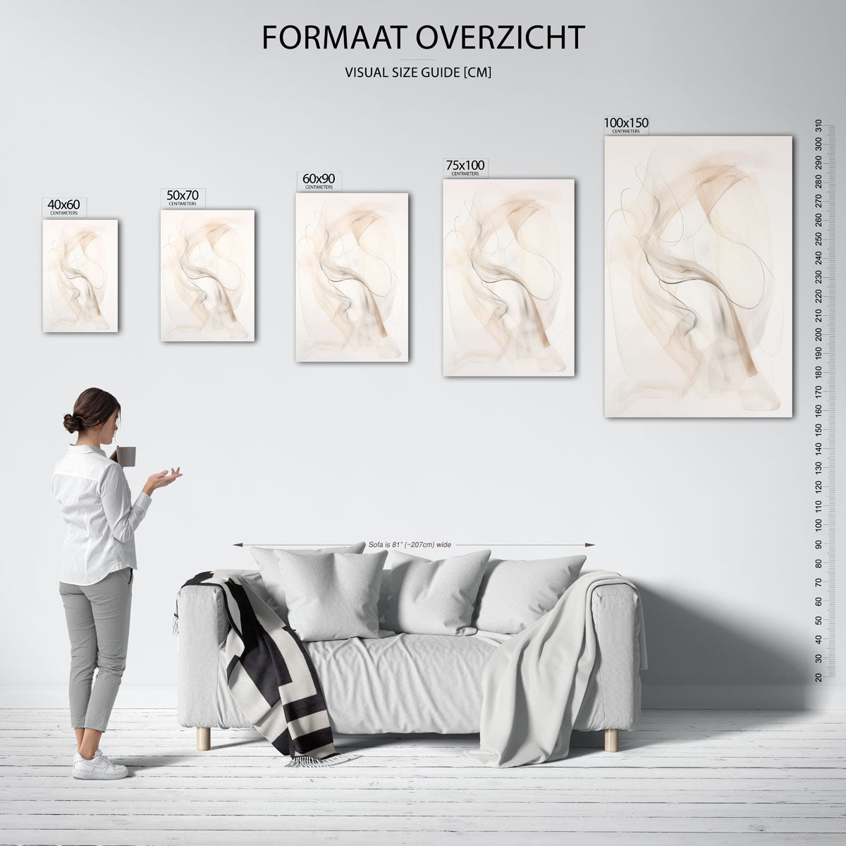 Vloeiende lijnen Kunstwerk