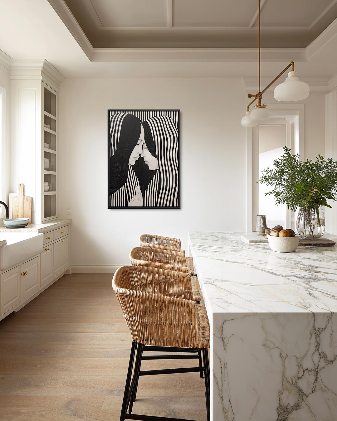 Zwart wit harmonie Kunstwerk