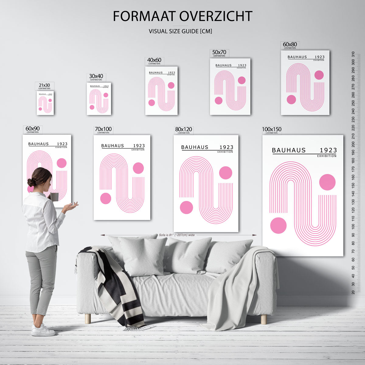 Lijnen en cirkels Poster