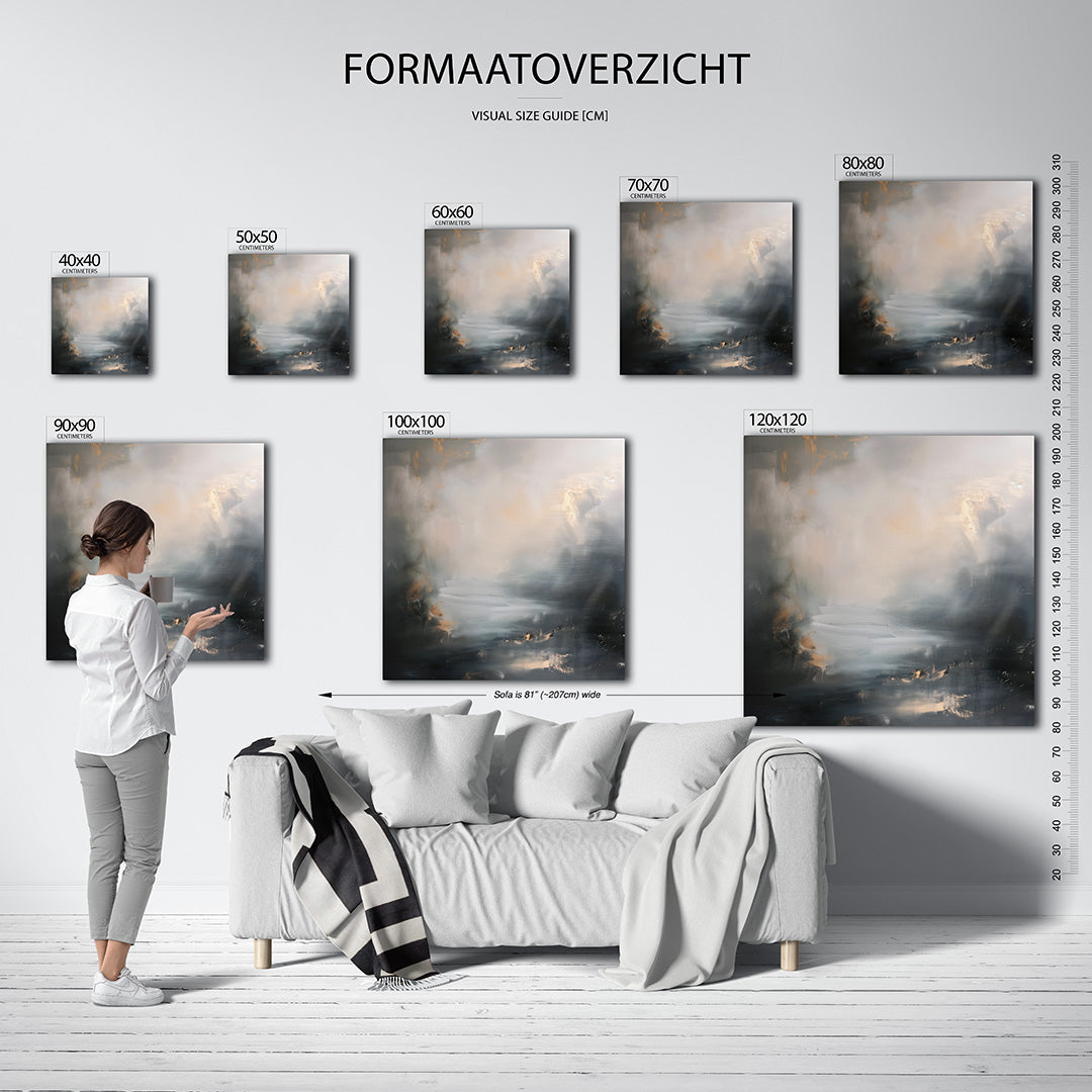 Dromerige kleurencompositie Kunstwerk