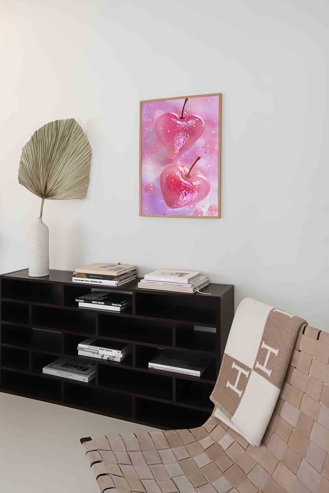 Hartvormige kersen Poster