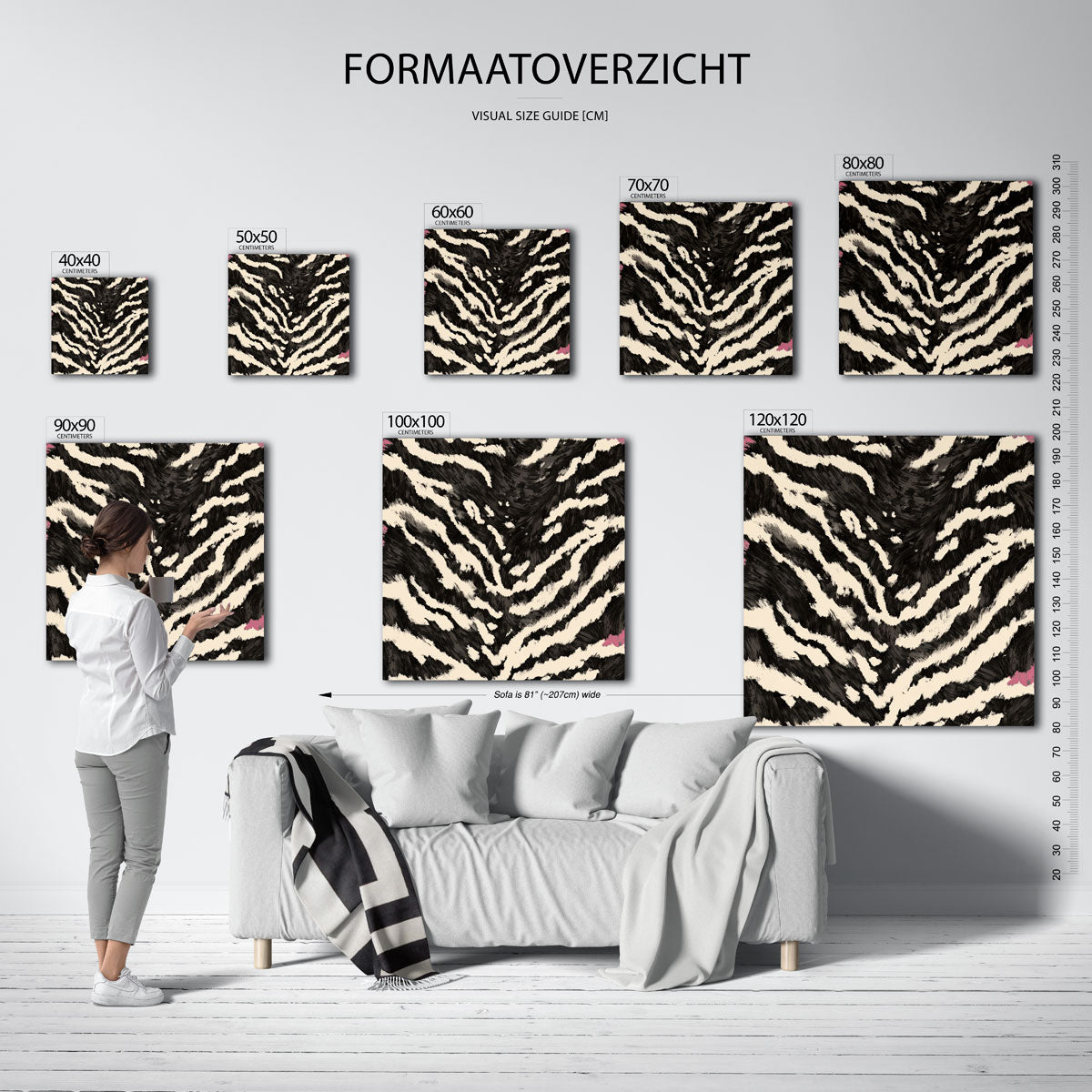 Zebra patroon Poster