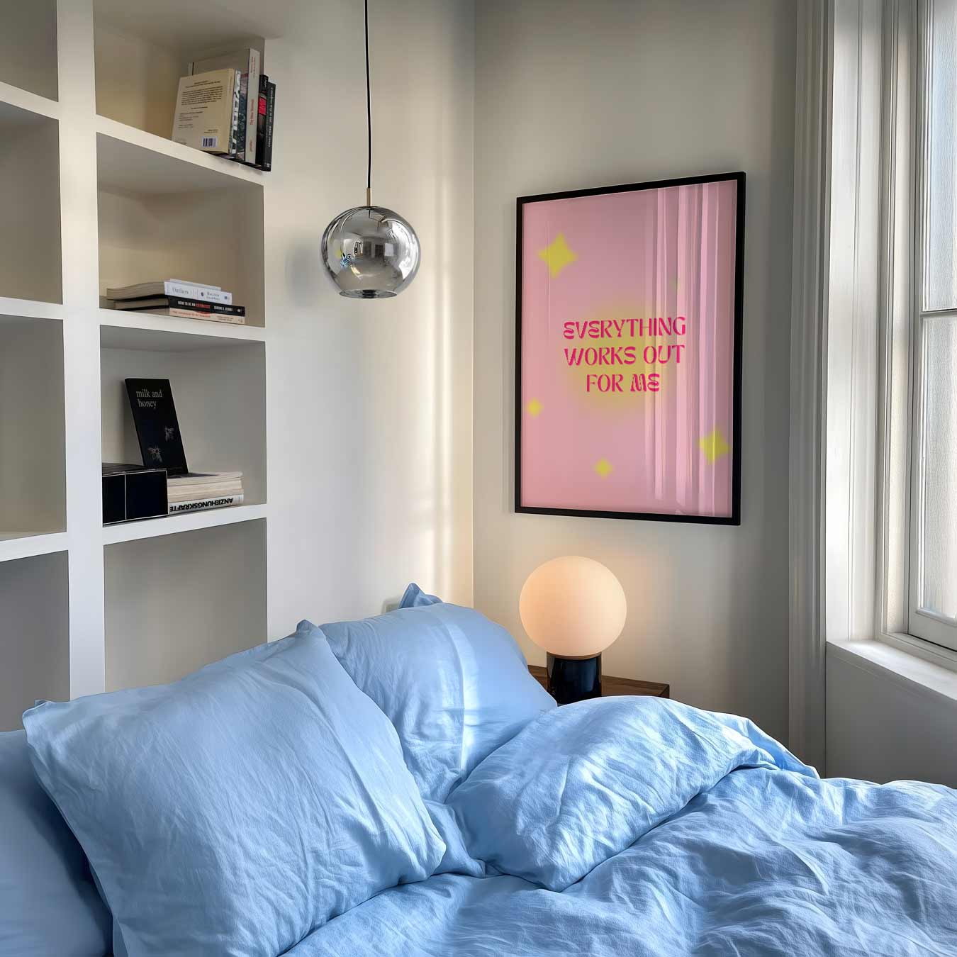 Inspirerende Roze Positiviteitsposter-WallArtistic