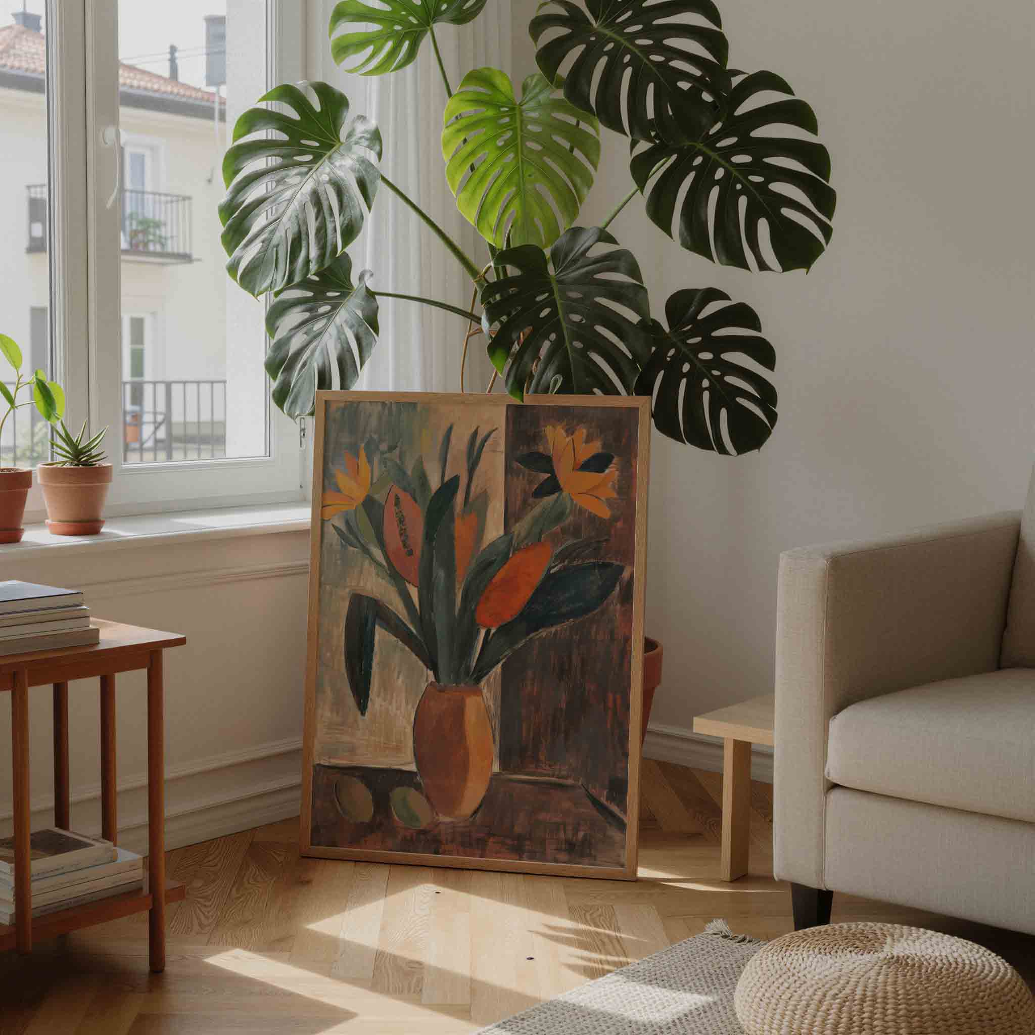 Bloemen in vaas Poster