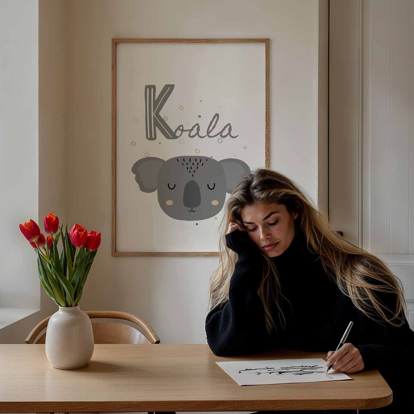 Schattige Koala Slaapkamer Poster-WallArtistic