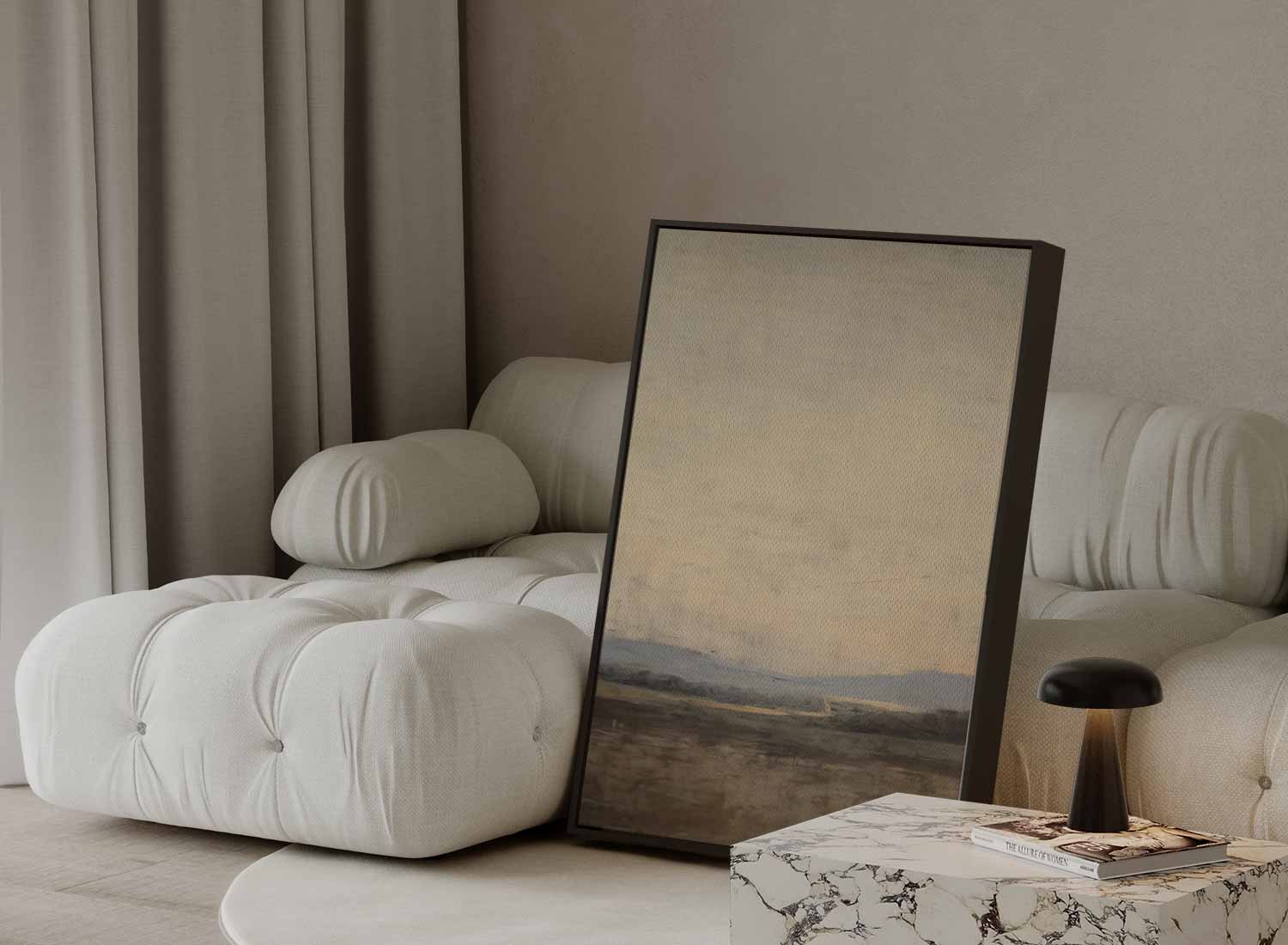 Rustgevende Landschap Horizon Kunstwerk-canvas-dibond-plexiglas-wanddecoratie-WallArtistic