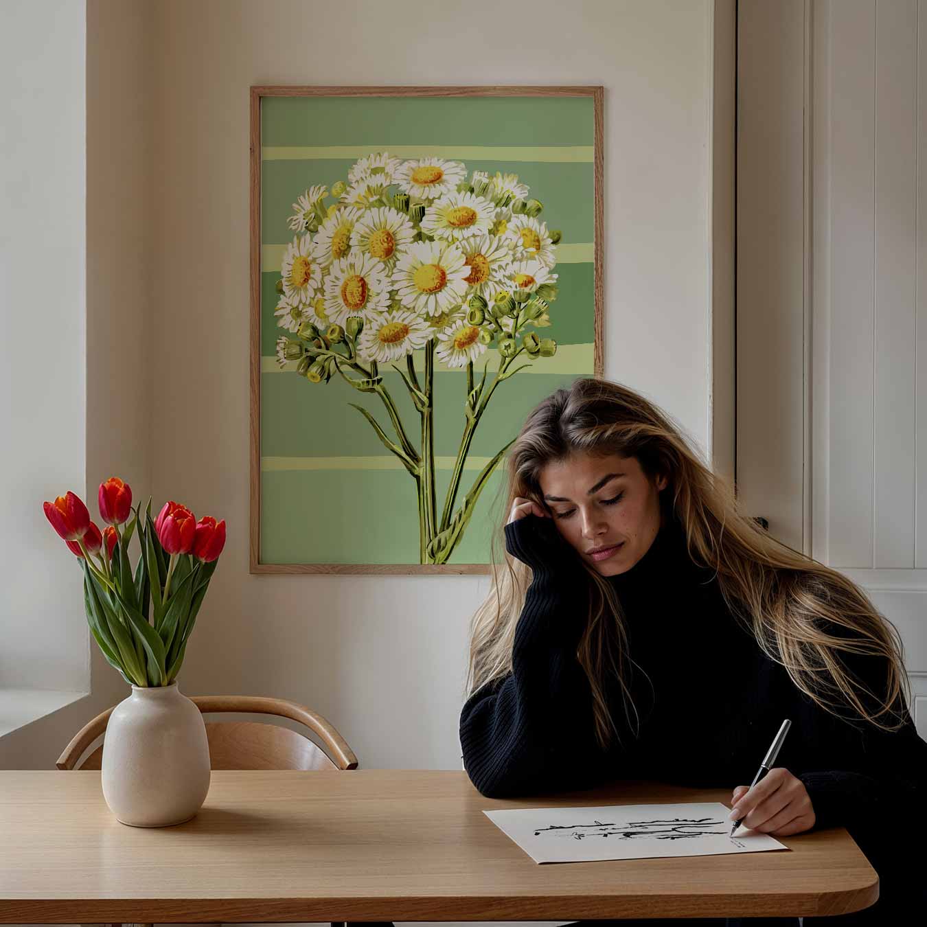 Frisse Madeliefjes Bloemenposter-WallArtistic