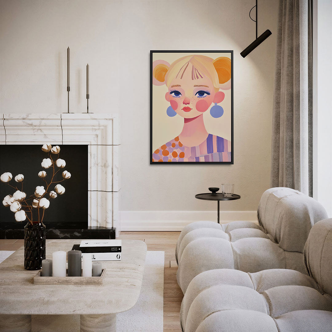 Vrolijk portret meisje Kunstwerk