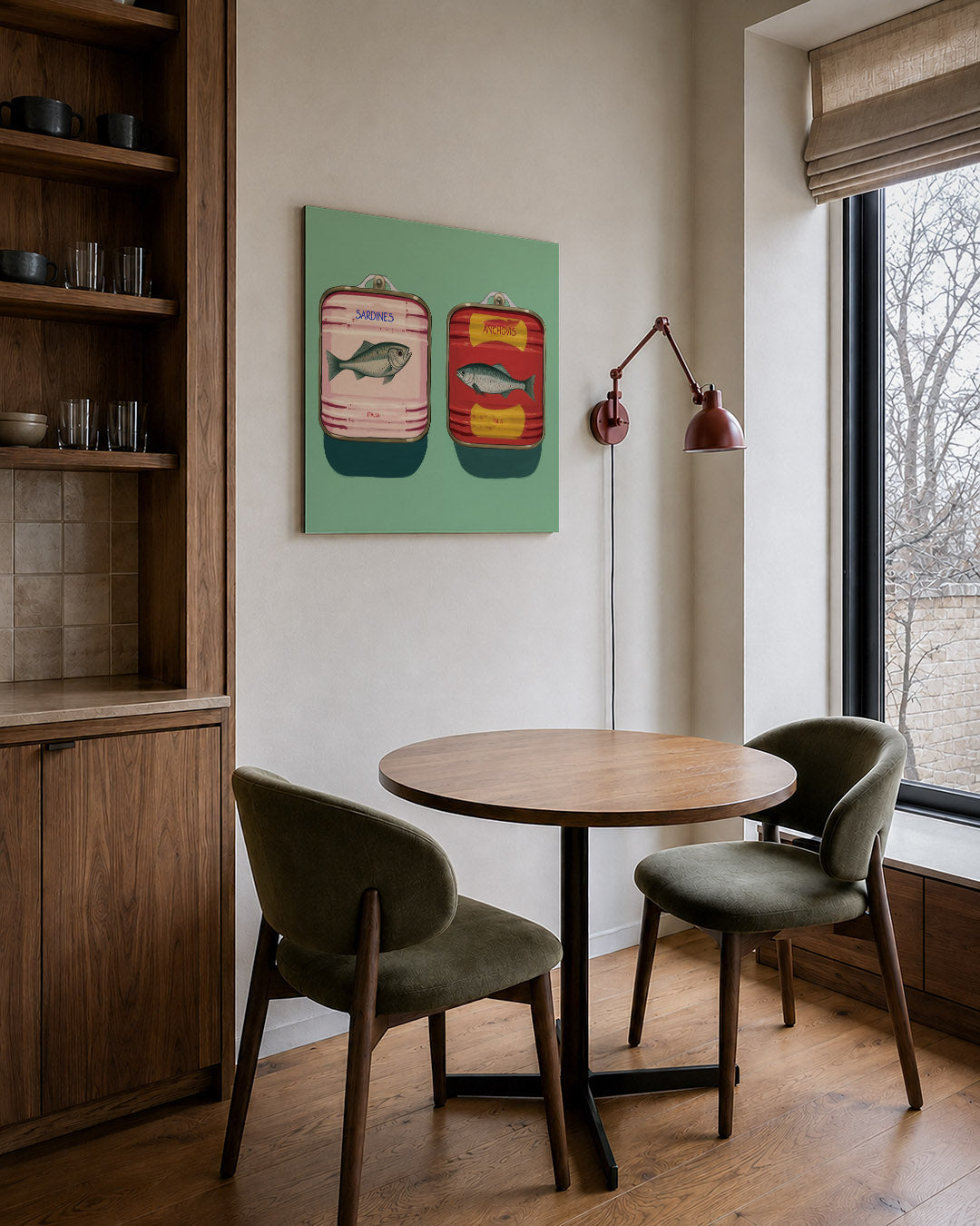 Vissen in blik Kunstwerk