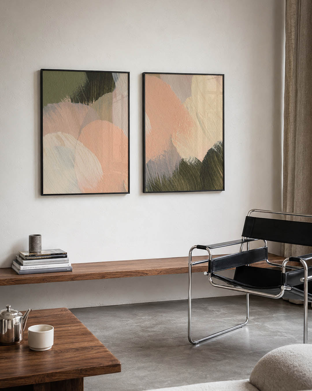Zachte kleurvlakken Posterset