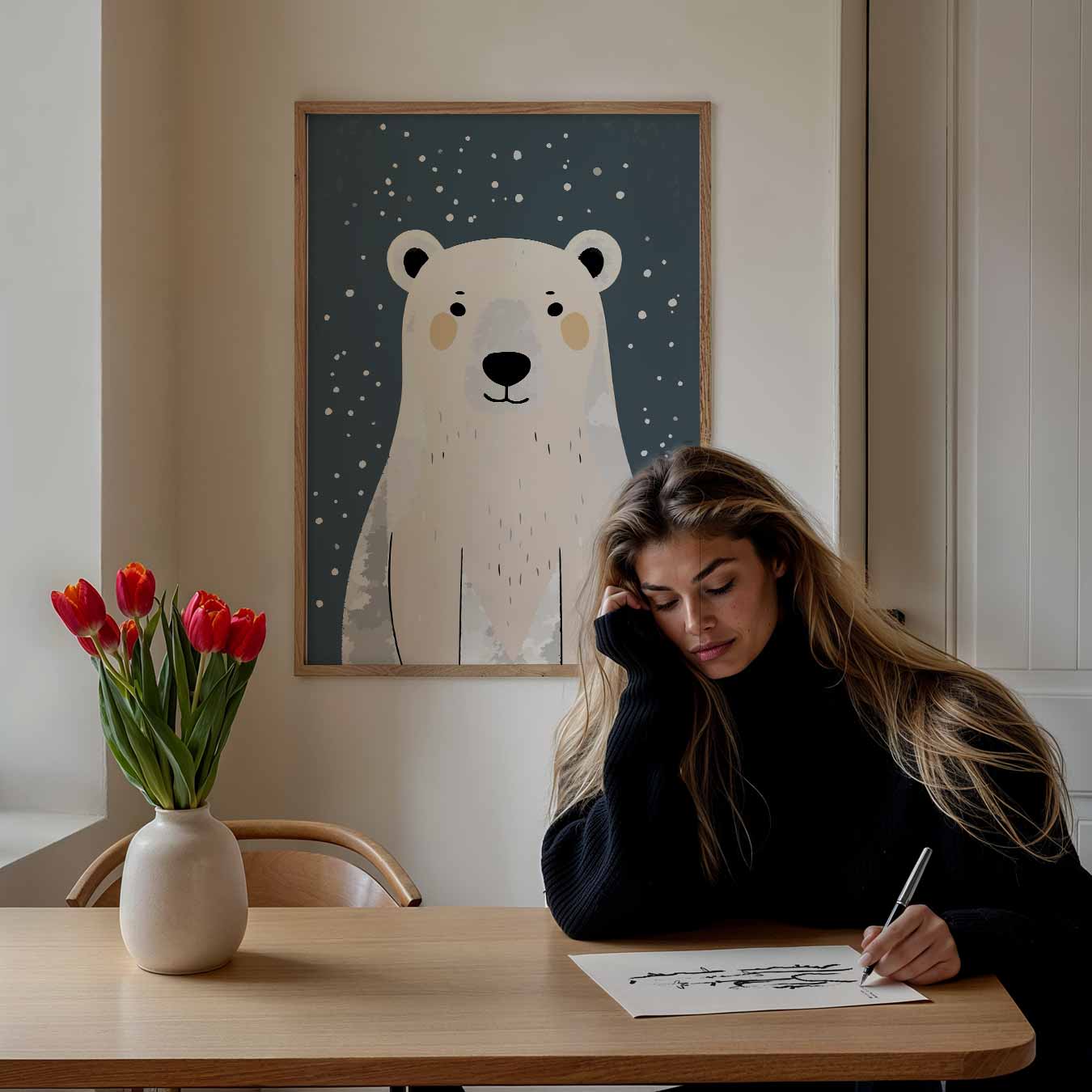 Schattige IJsbeer Poster-WallArtistic
