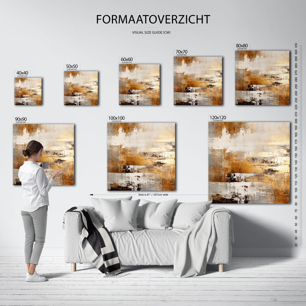 Abstracte gouden textuur Poster