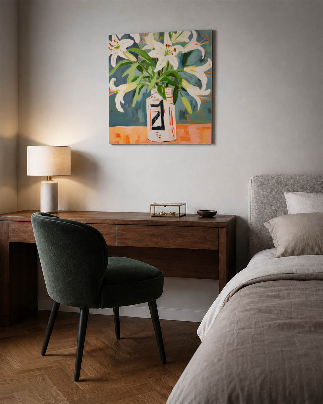 Bloemrijke compositie Kunstwerk