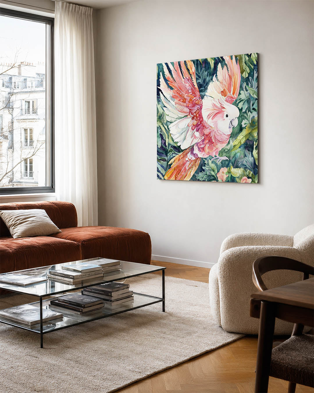 Vrolijke papegaai Kunstwerk
